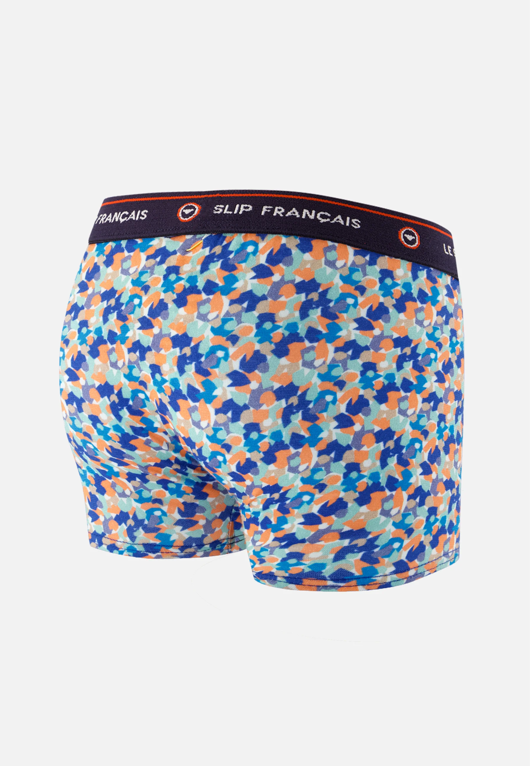 Boxer enfant bleu à motif confetti en coton - Petit Joseph Confetti Bleu Nautique - Image 7