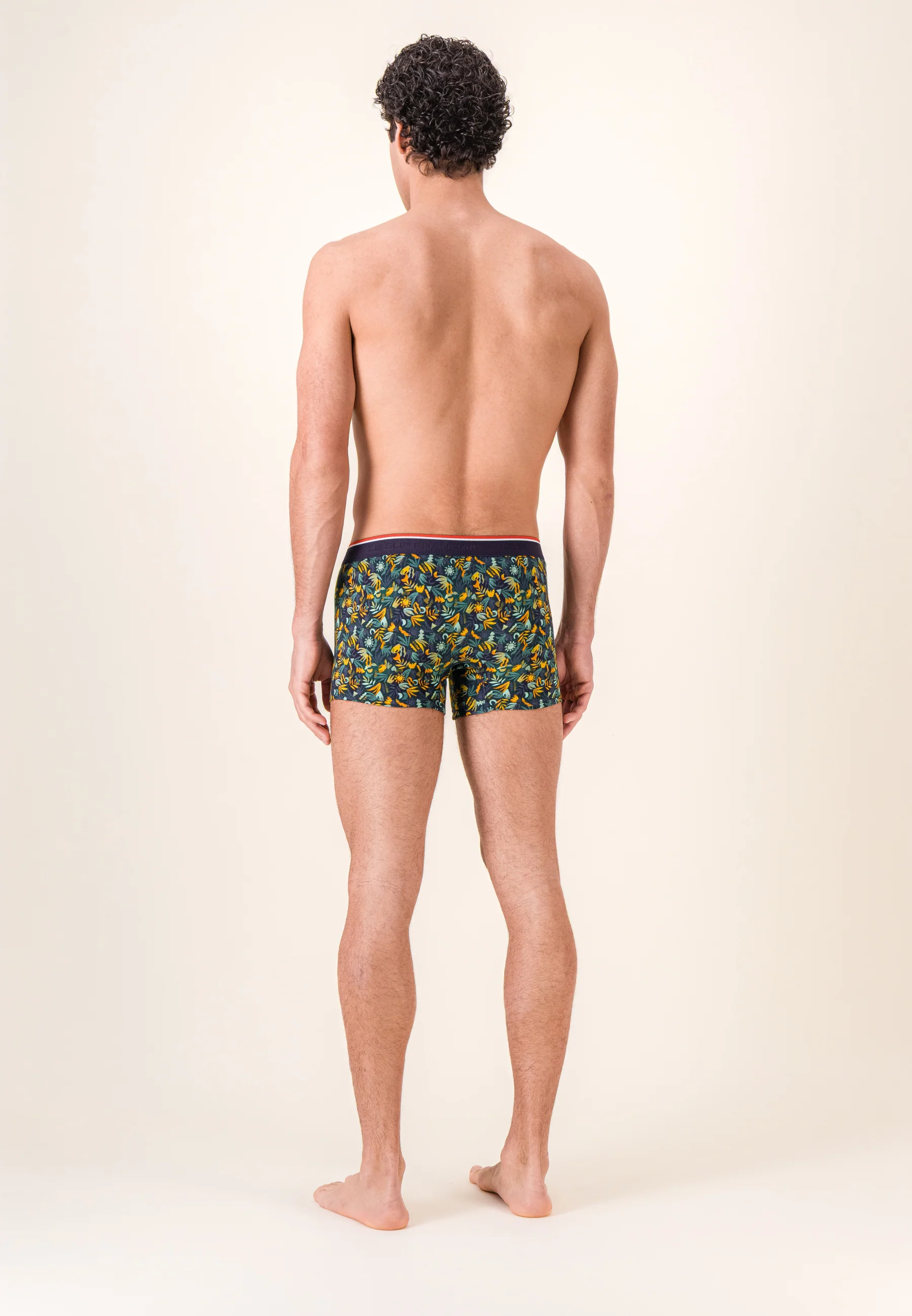 Boxer vert à motif jungle en coton - Marius Jungle Kaki Veronese - Image 3