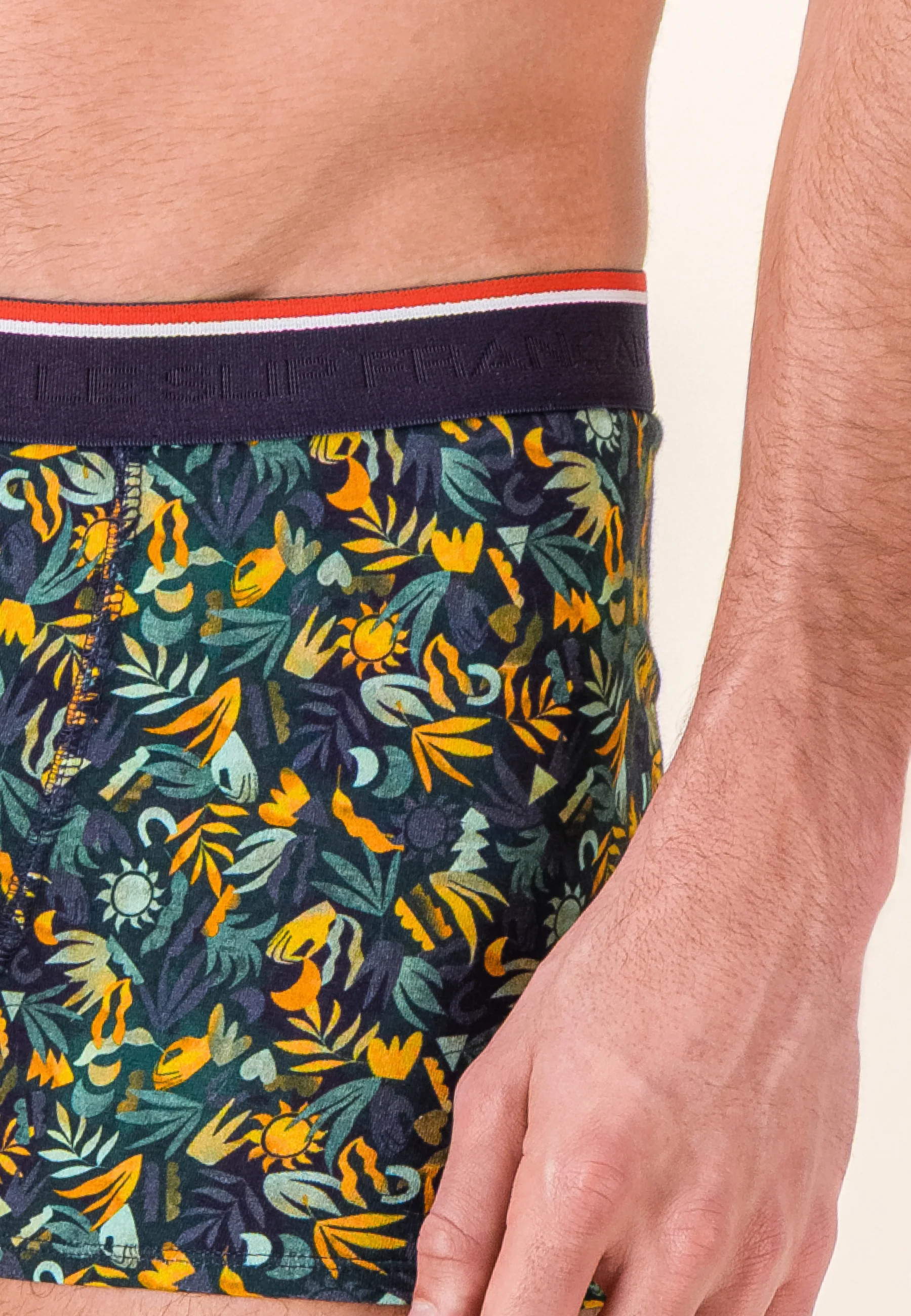 Boxer vert à motif jungle en coton - Marius Jungle Kaki Veronese - Image 5