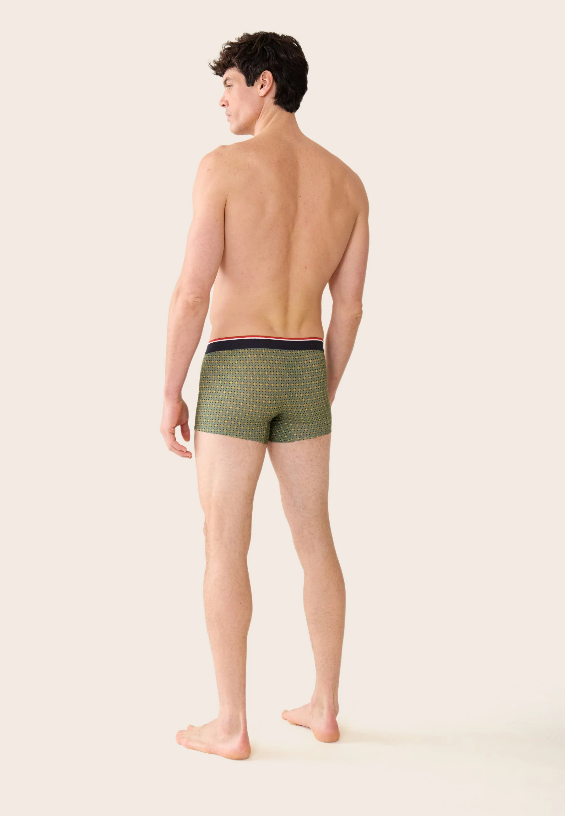 Boxer vert à motif ornement en coton - Marius Ornement Veronese - Image 3