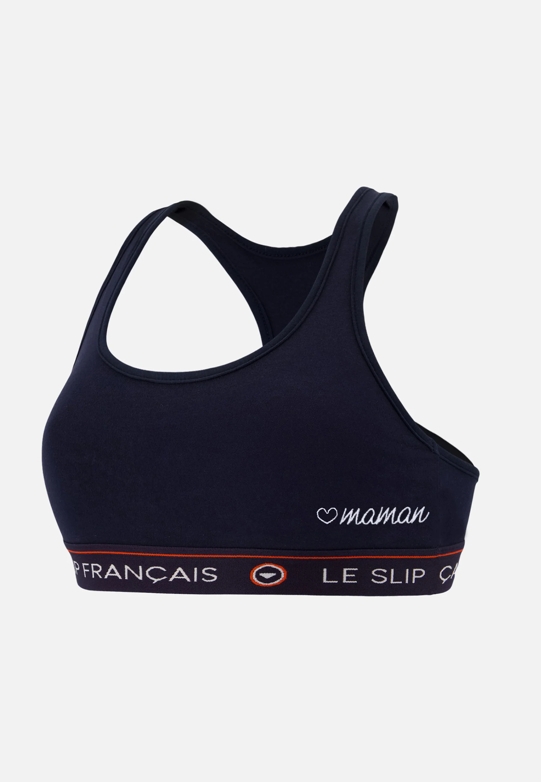 Brassière en coton - Tapageuse Marine Brodé Cœur Maman - Image 4