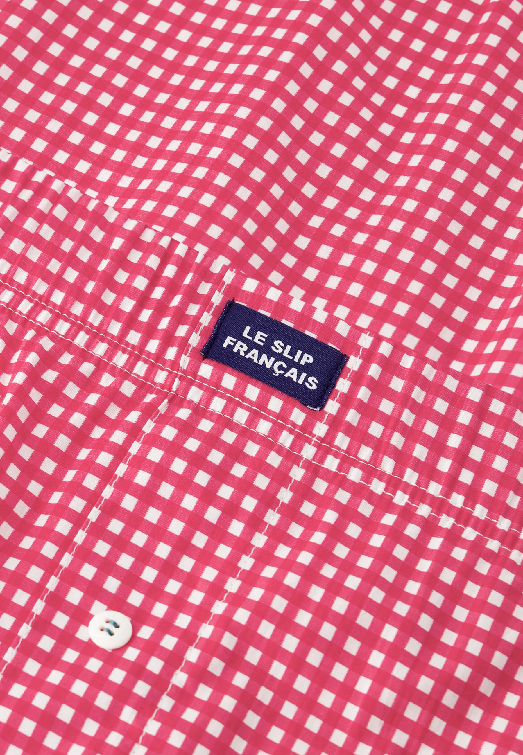 Caleçon à carreaux rose en coton - Jacques Vichy Rose Cerise - Image 5