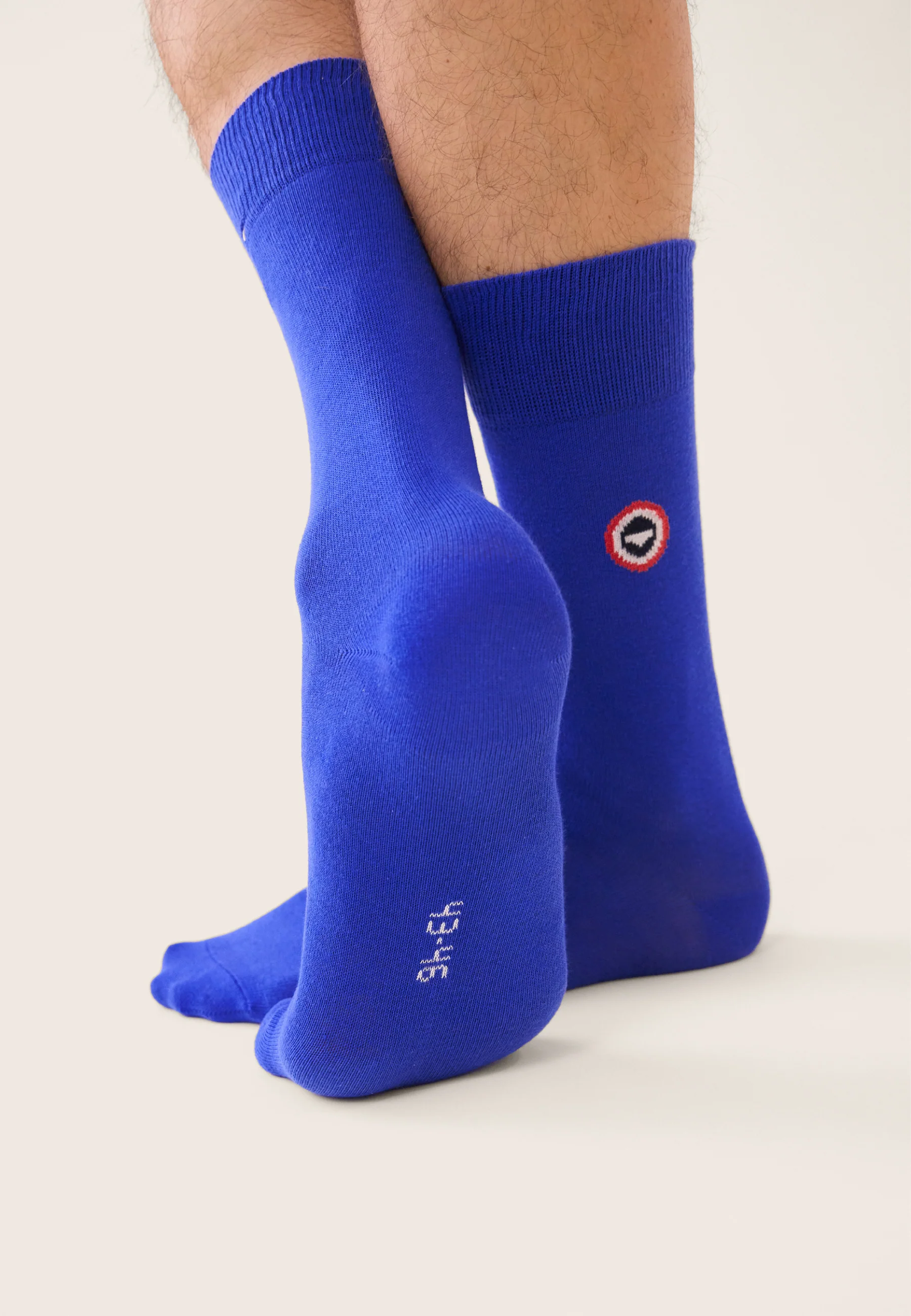 Chaussettes mi-hautes unies bleu - Robuste Bleu Nautique - Image 4
