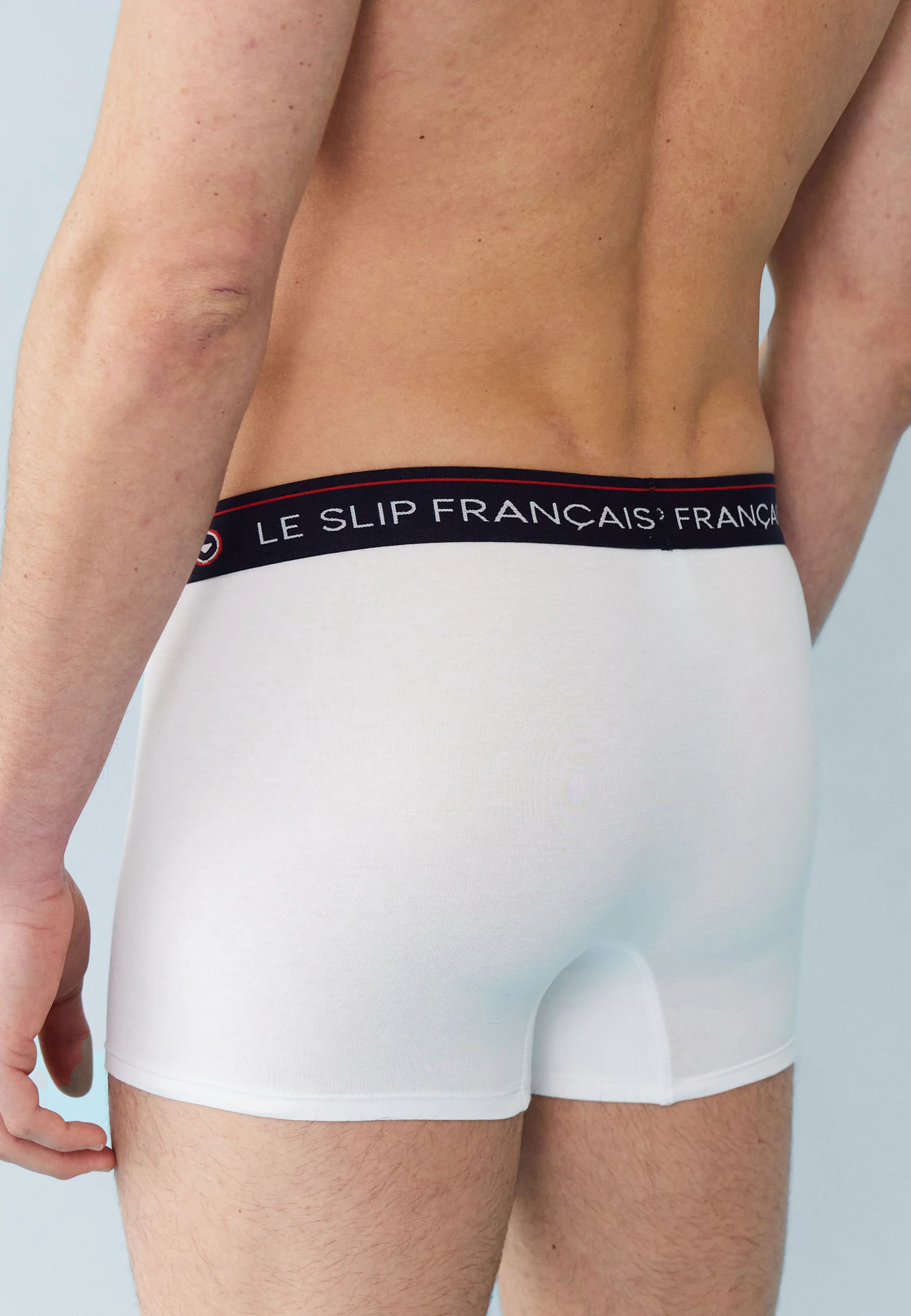 Lot de 3 boxers en coton - Boxers Marine Marinière Rouge Blanc - Image 6