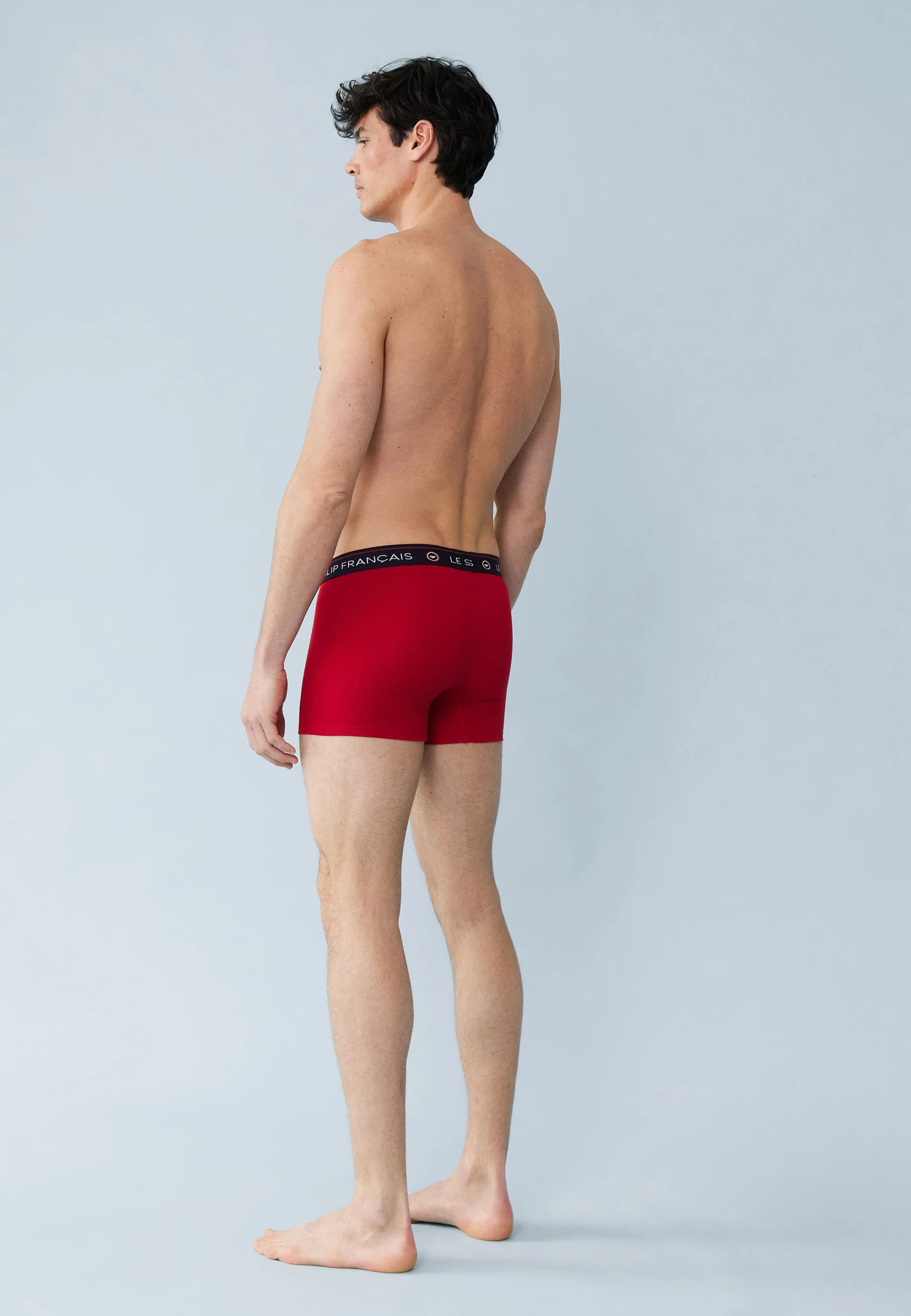 Lot de 3 boxers en coton - Boxers Marine Tartan Rouge - Image 5