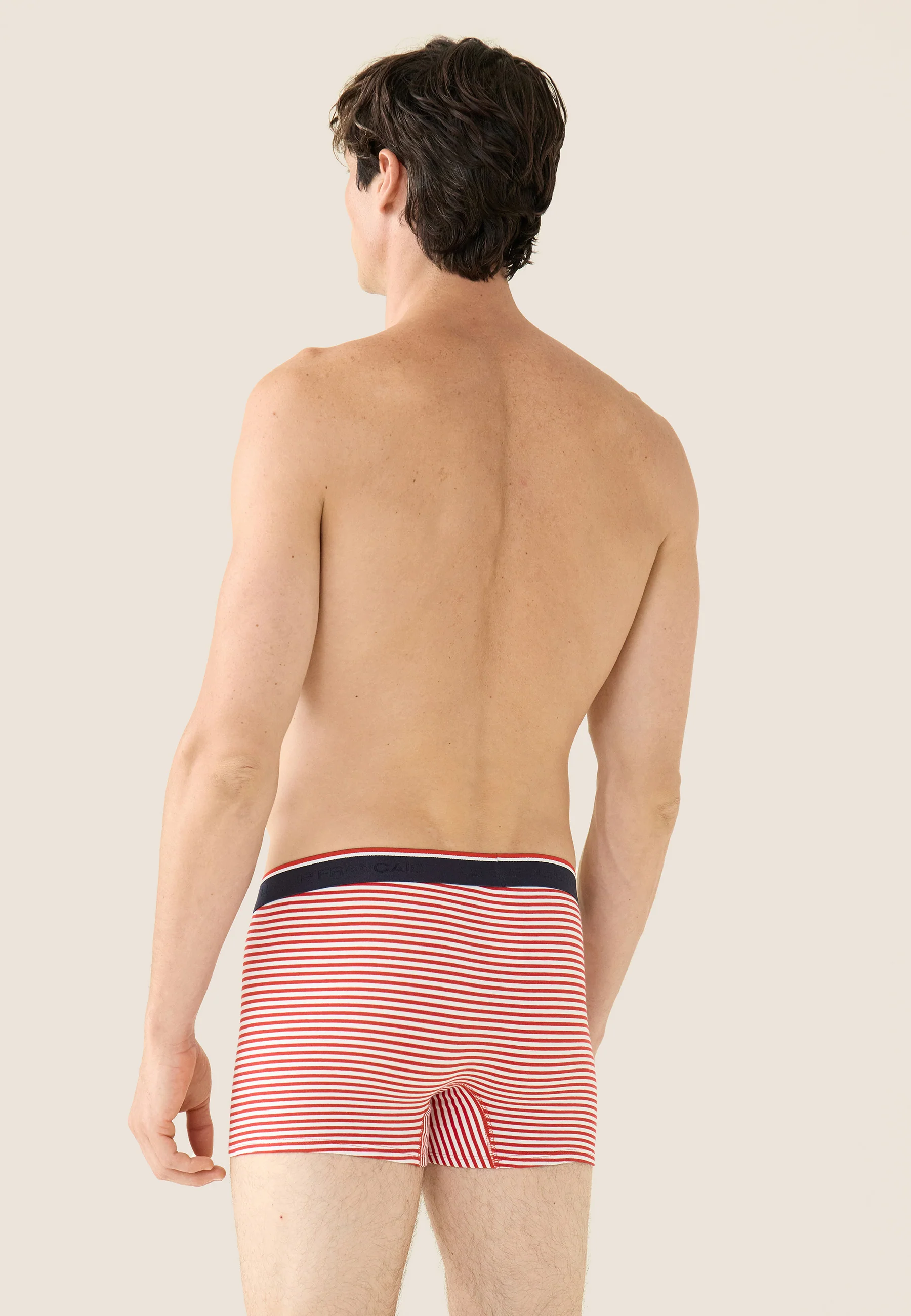 Lot de 3 boxers en coton - Boxers Marinière Rouge Blanc Marinière Bleu - Image 5