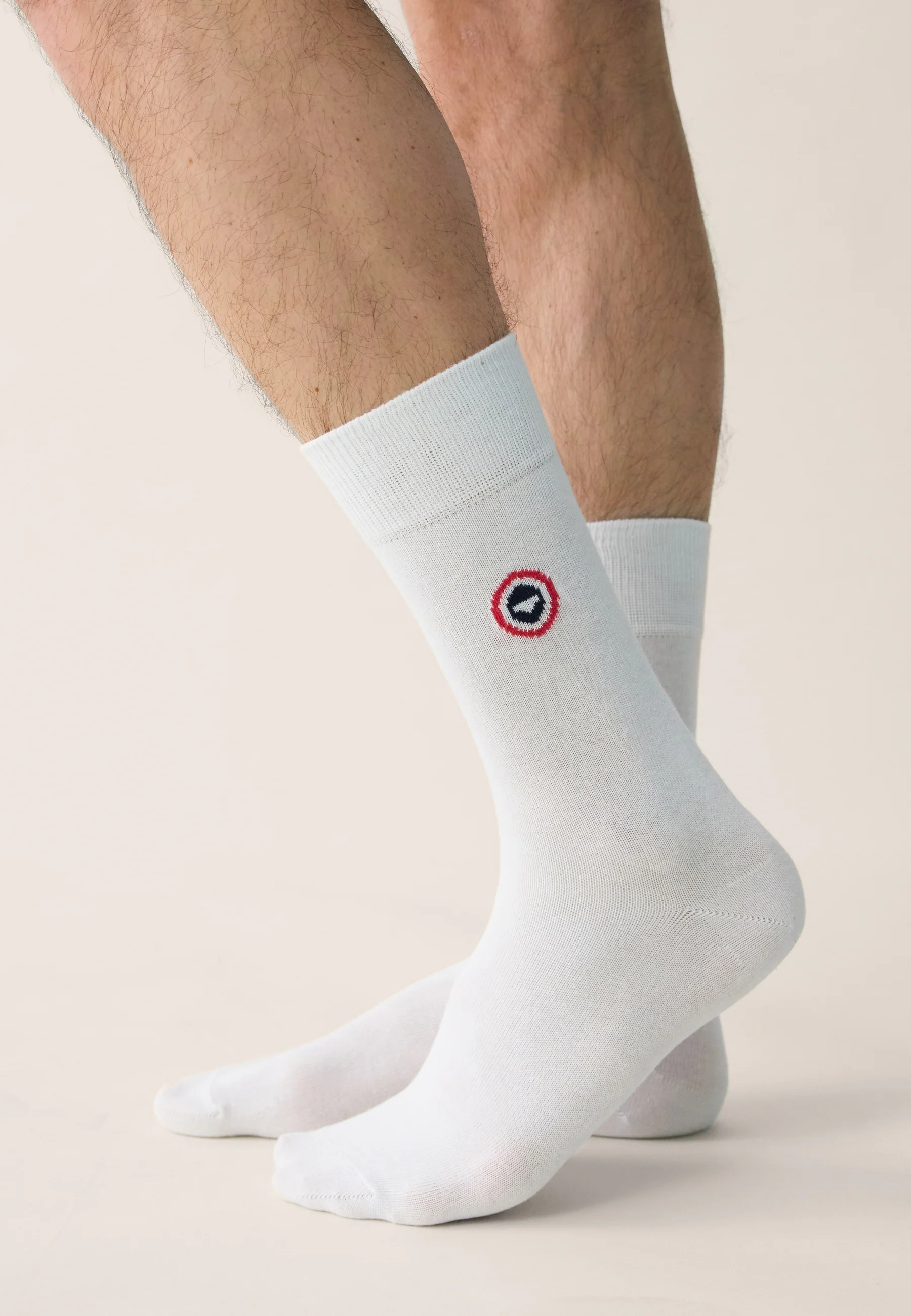 Lot de 5 chaussettes mi-hautes en coton - Chaussettes Marine Marinière Blanc Bicolore Gris - Image 4