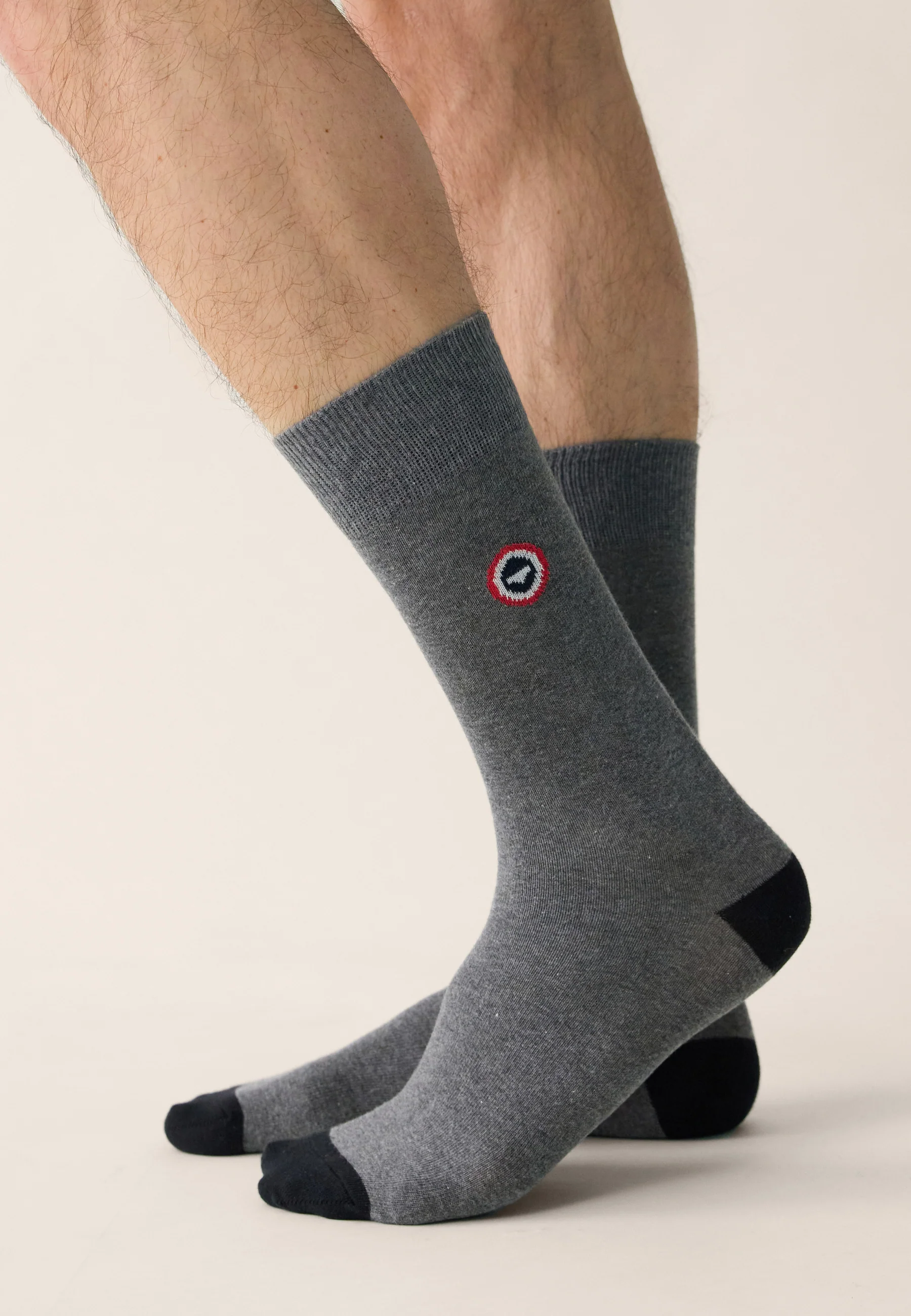 Lot de 7 chaussettes mi-hautes en coton - Chaussettes Marine Marinière Blanc Acier Bicolore Gris Noir - Image 6
