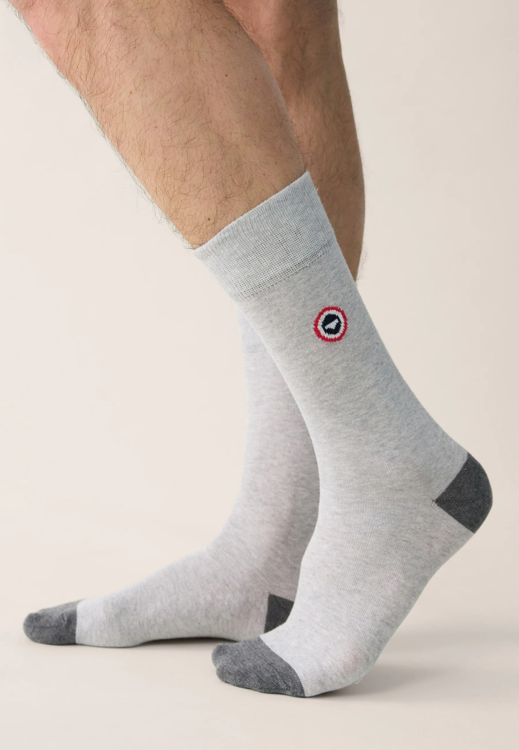 Lot de 7 chaussettes mi-hautes en coton - Chaussettes Marine Marinière Blanc Acier Bicolore Gris Noir - Image 7