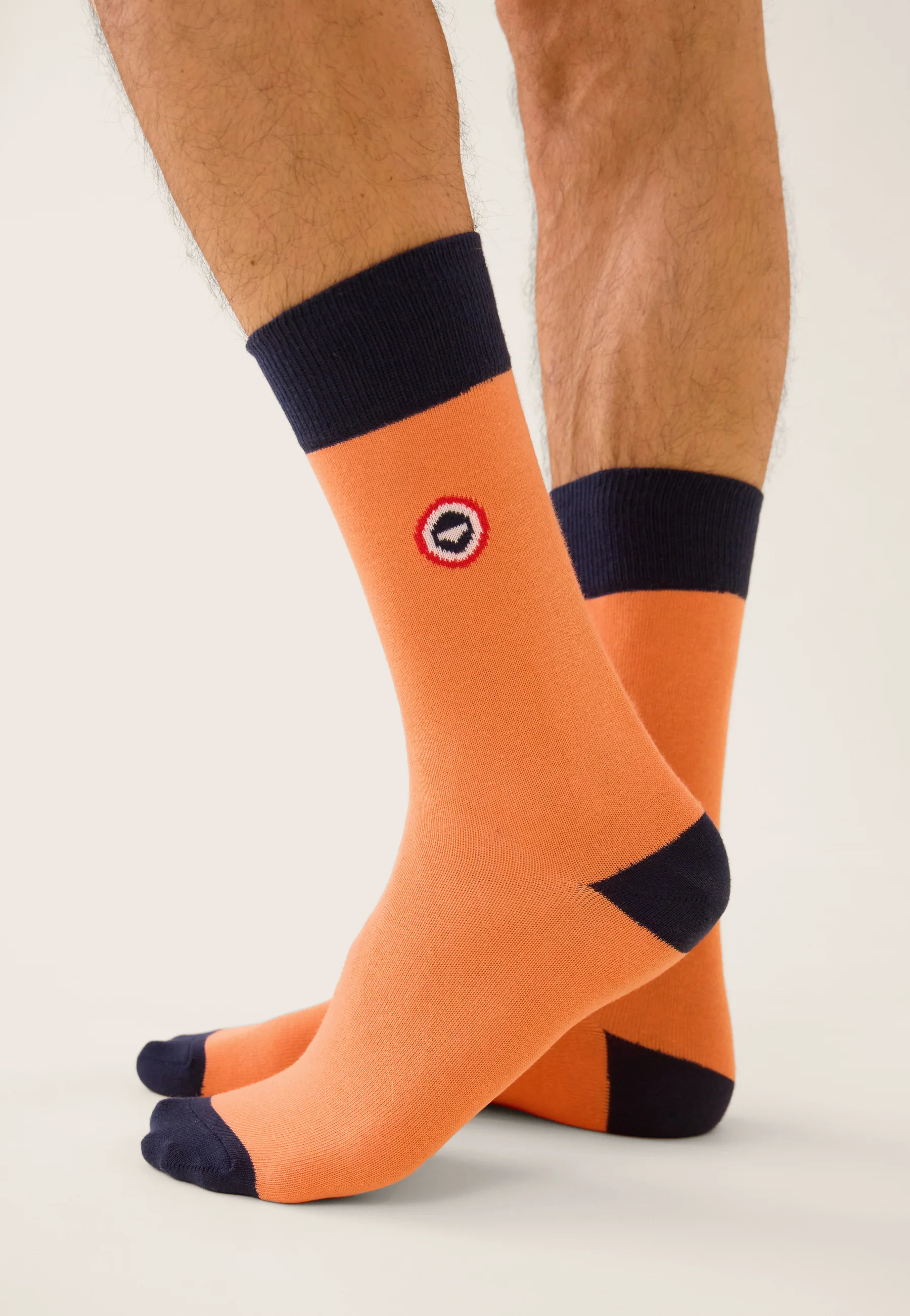 Lot de 7 chaussettes mi-hautes en coton - Chaussettes Vert Azur Confetti Bleu Nautique Orange Marine Rayures Marine Blanc - Image 5