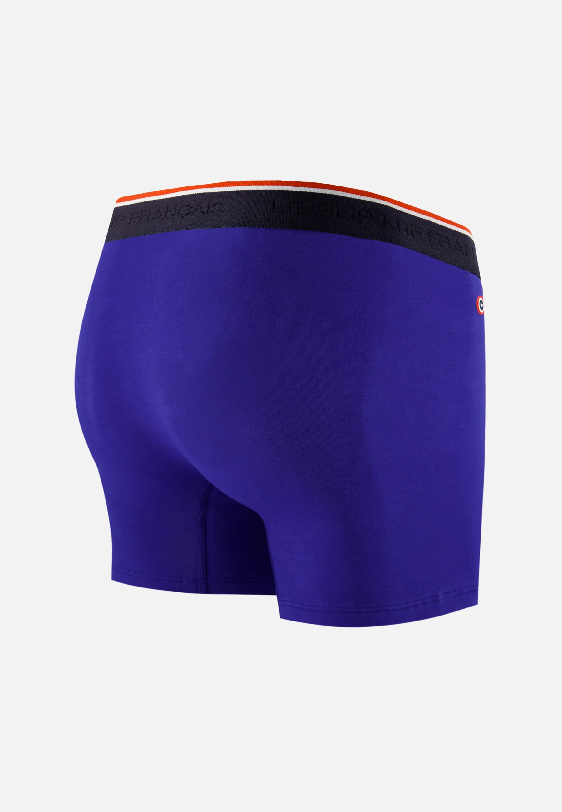 Boxer long bleu en coton - Michel Indigo - Image 5