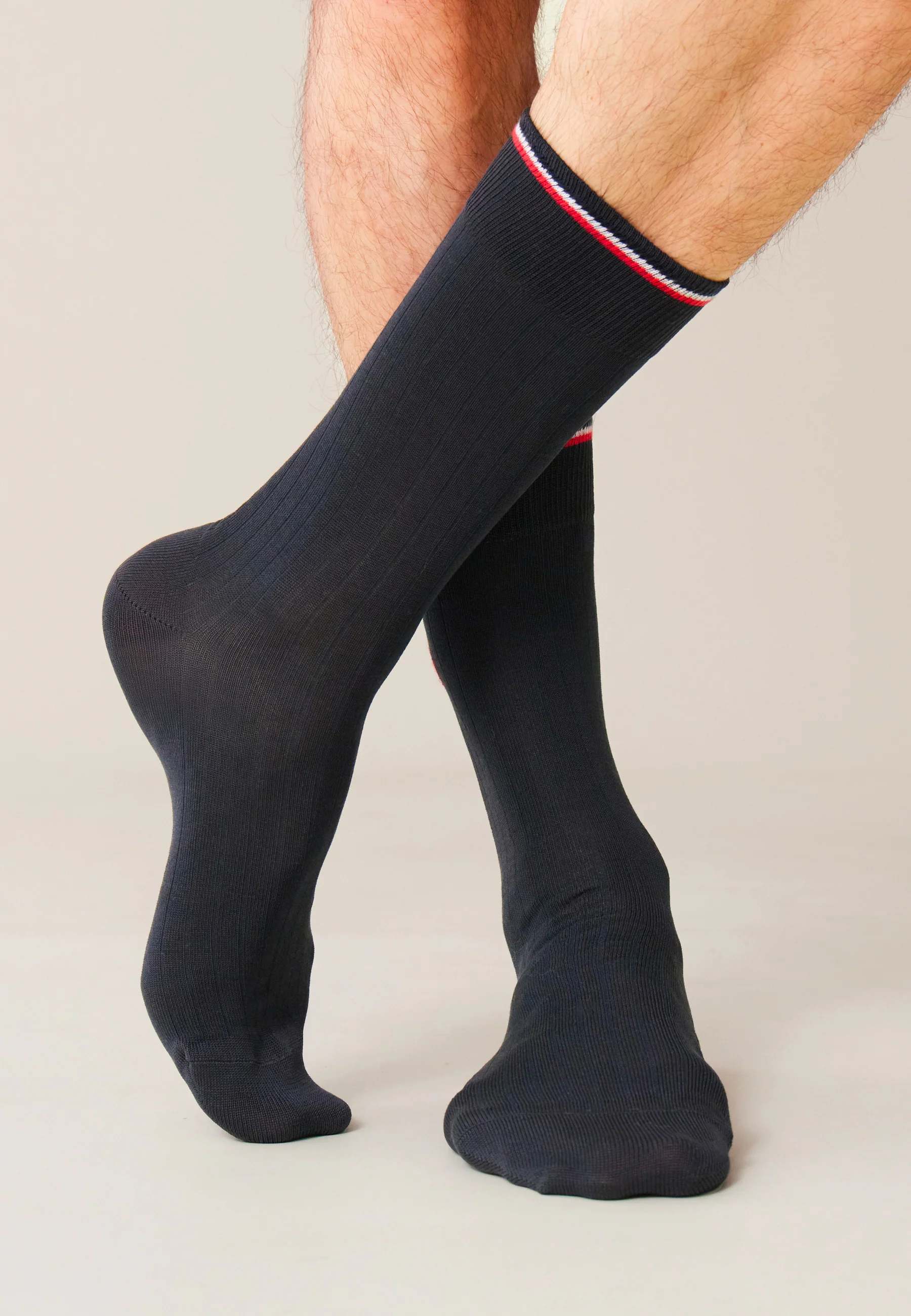 Chaussettes mi-hautes anthracite en fil d'Écosse - Nessy Anthracite - Image 4