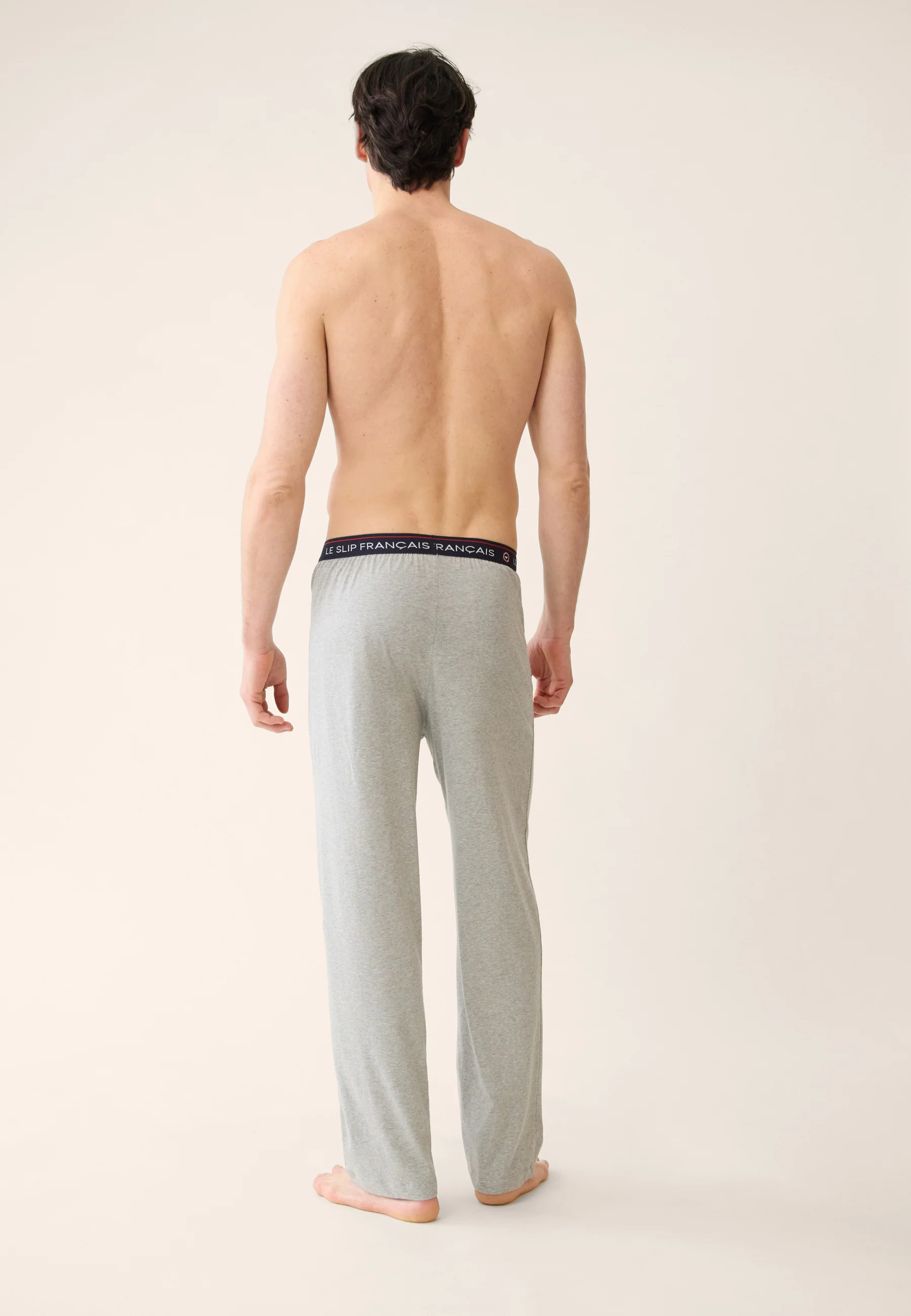 Ensemble pyjama haut bleu marine et pantalon gris en coton - Pyjama haut manches courtes formidable Marine et bas de pyjama long indomptable Gris - Image 4