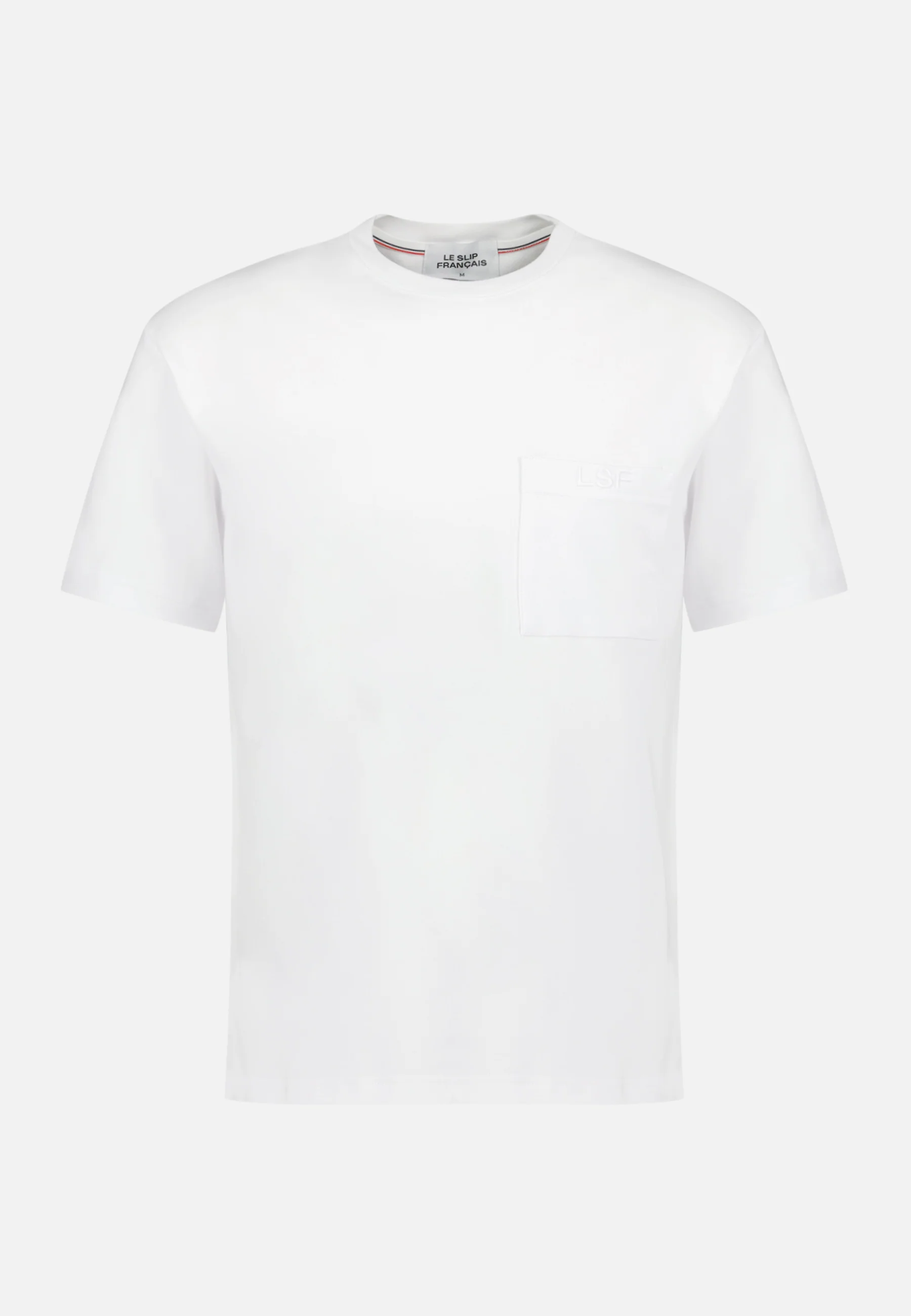 T-shirt homme blanc avec poche poitrine en coton - Sasha Blanc - Image 5