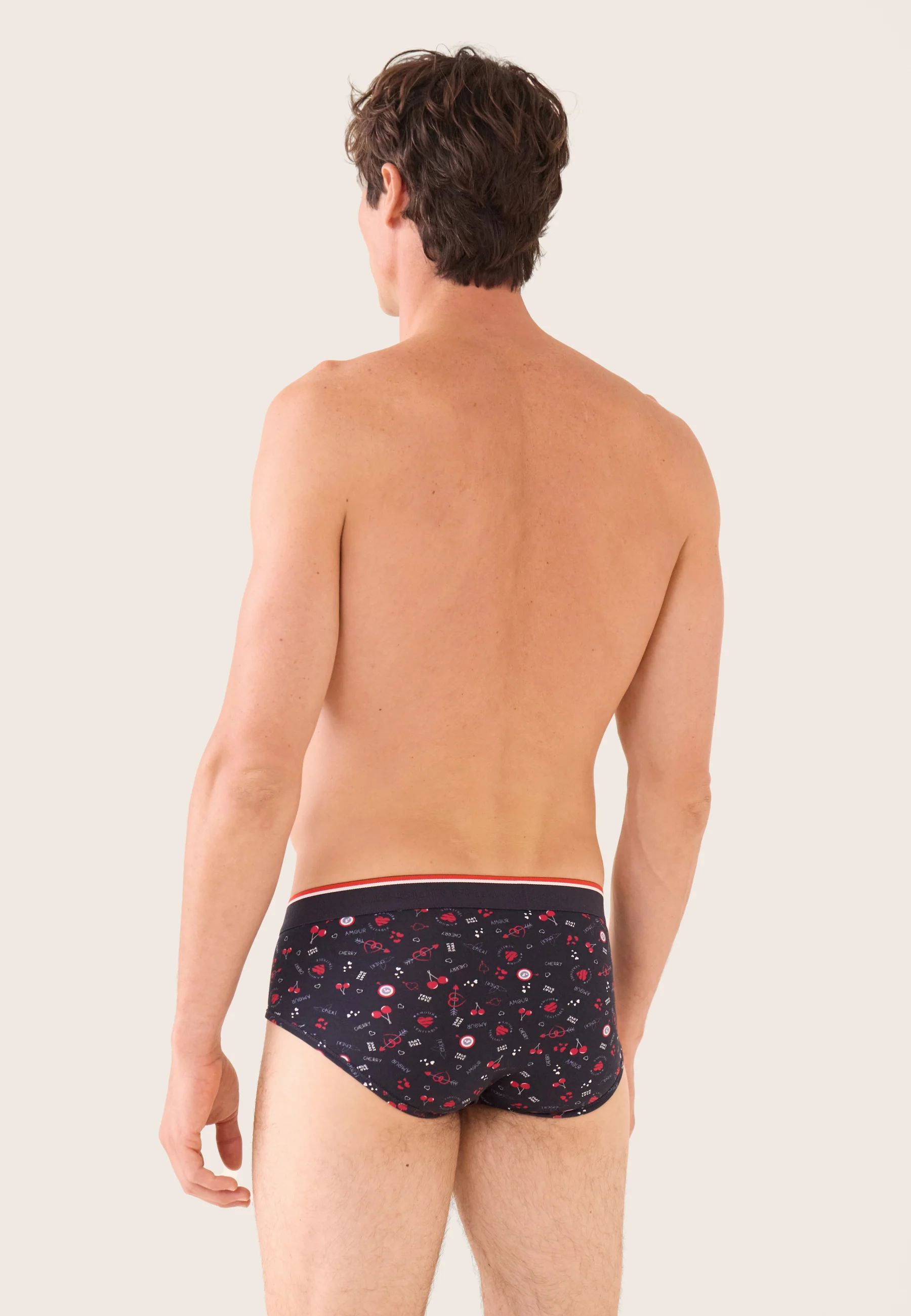 Slip bleu marine à motif cerises en coton - Terrible Cherry Marine - Image 4