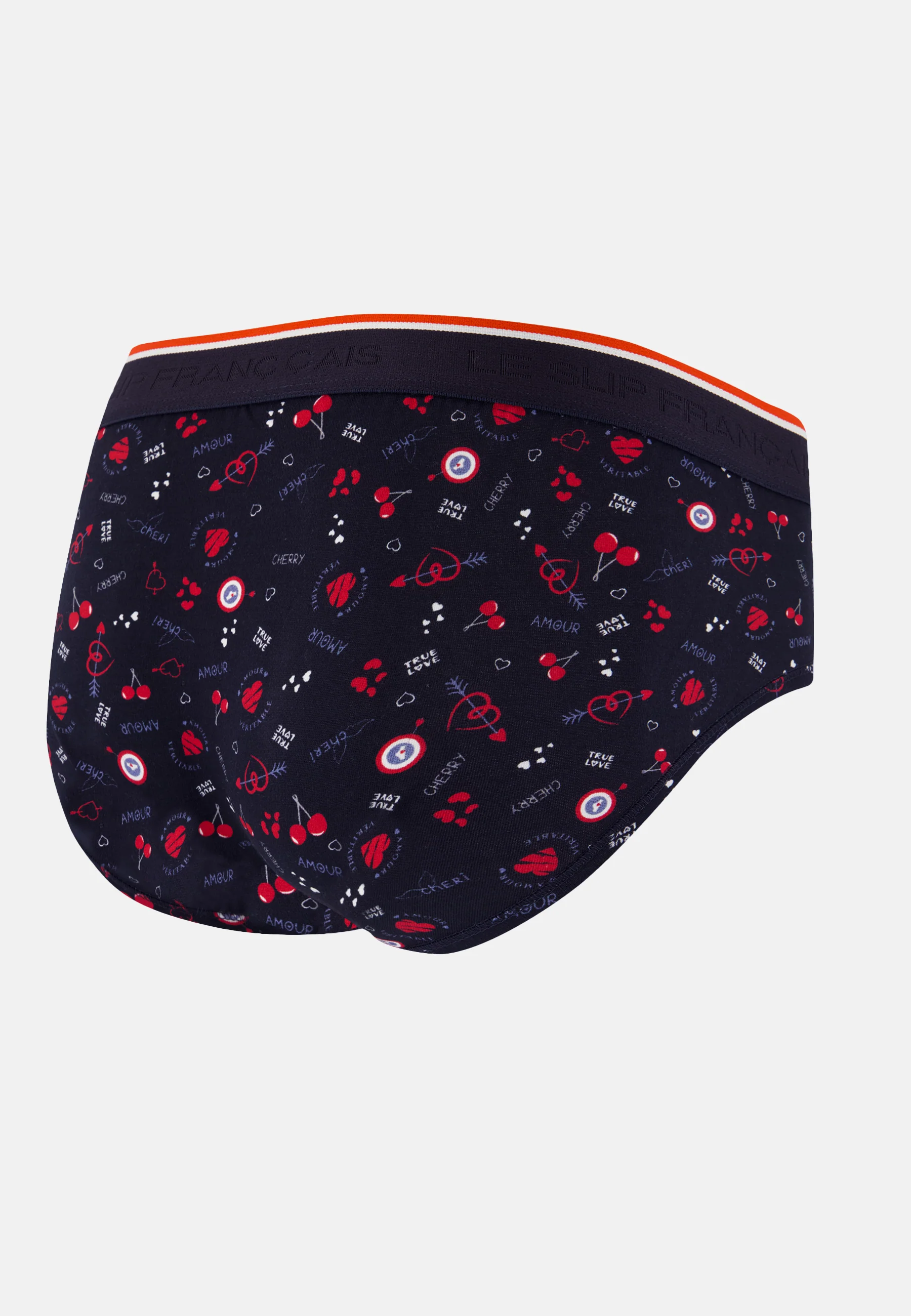 Slip bleu marine à motif cerises en coton - Terrible Cherry Marine - Image 7